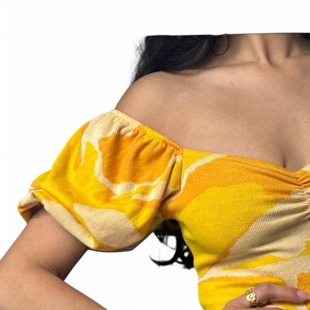 Zara Orange | Yellow Crop Top